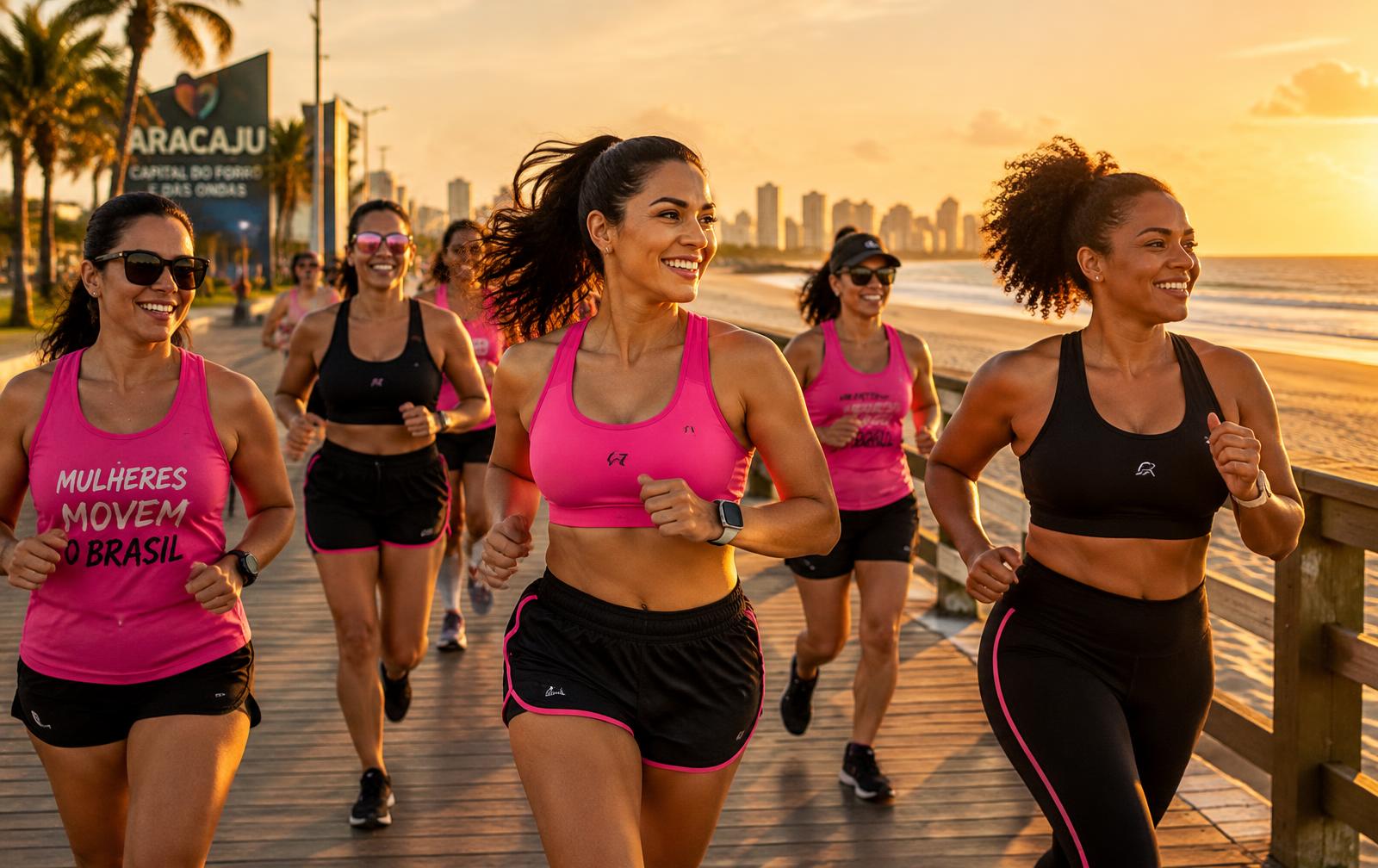 Corre Girls correndo na orla de Aracaju