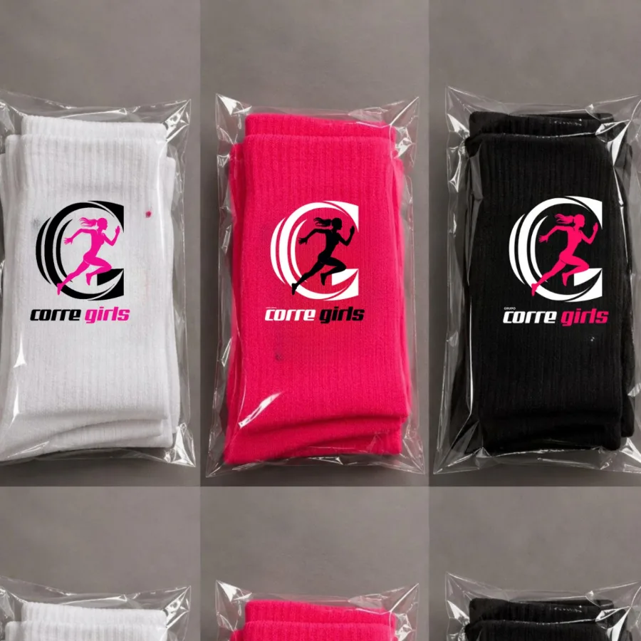 Meias Esportivas Cano Médio Corre Girls